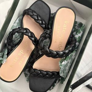Kate Spade Black Braided Sandals